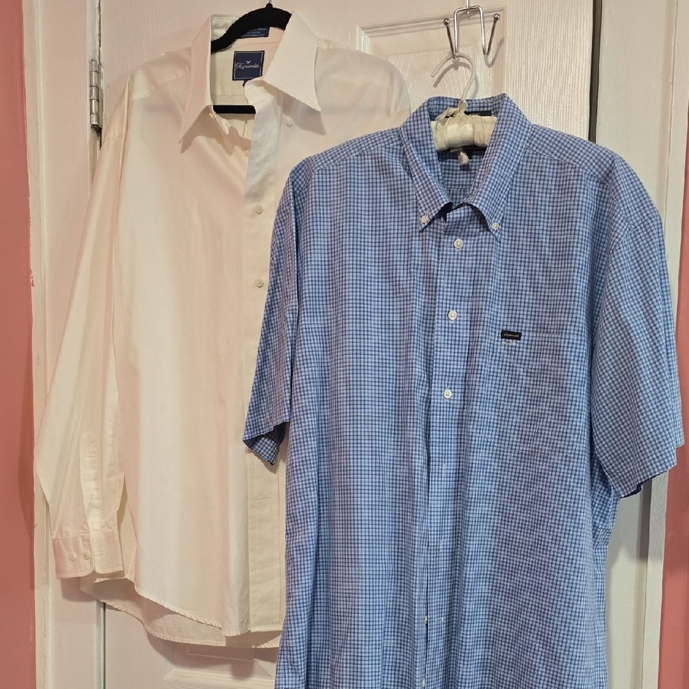 2 Men's Button Down Shirts Faconnable